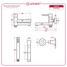 Bateria wannowa ścienna Corsan Lugo CMZ7541CH, 6 kolorów