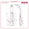 Nowoczesny prysznic z deszczownicą Corsan KASKADA