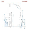 Prysznic Corsan Alto aluminiowy – personalizacja RAL