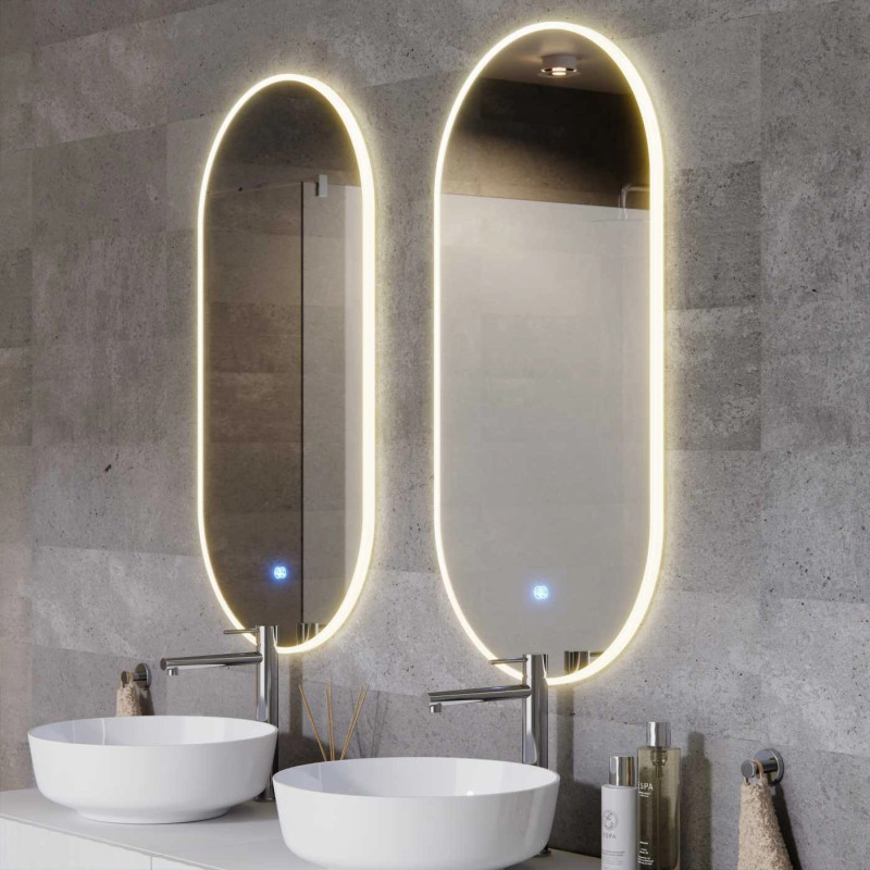 OVO Lustro ze zmienną barwą LED 50x100 cm - Corsan.pl