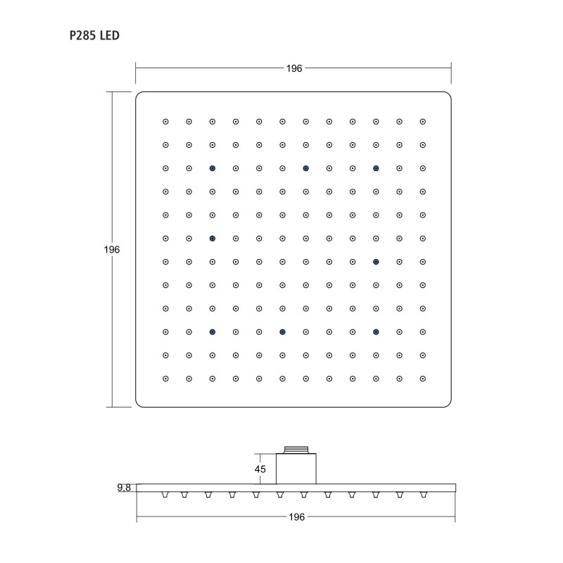 Deszczownica Corsan P285 LED z hydrogeneratorem, 2 kolory