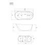 Wanna wolnostojąca Corsan ESTELLA E302 - 160cm i 170cm
