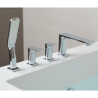 Bateria wannowa 4-otworowa TRINO CMB7142 czarna/chrom
