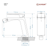 Bateria bidetowa TRINO CMB7131BL czarny/chrom | Corsan