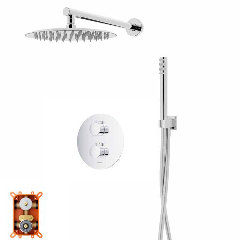 Zestaw prysznicowy podtynkowy Corsan LUGO Z03 – termostat lub mieszacz