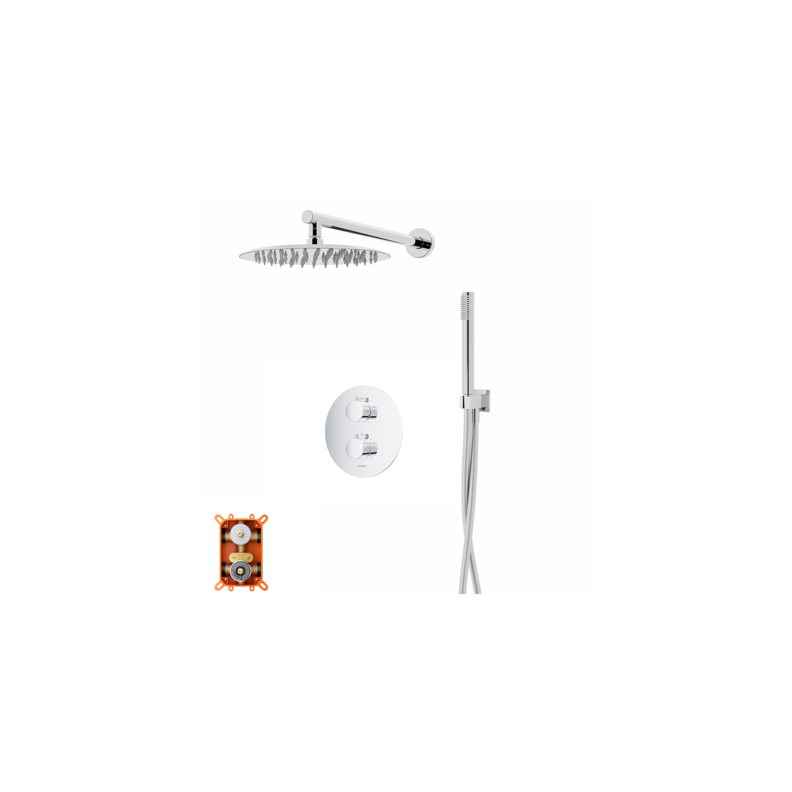 Zestaw prysznicowy podtynkowy Corsan LUGO Z03 – termostat lub mieszacz
