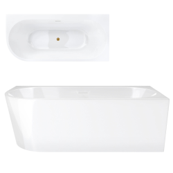Wanna INTERO V240 Prawa | 150-170 cm | Przelew szczelinowy