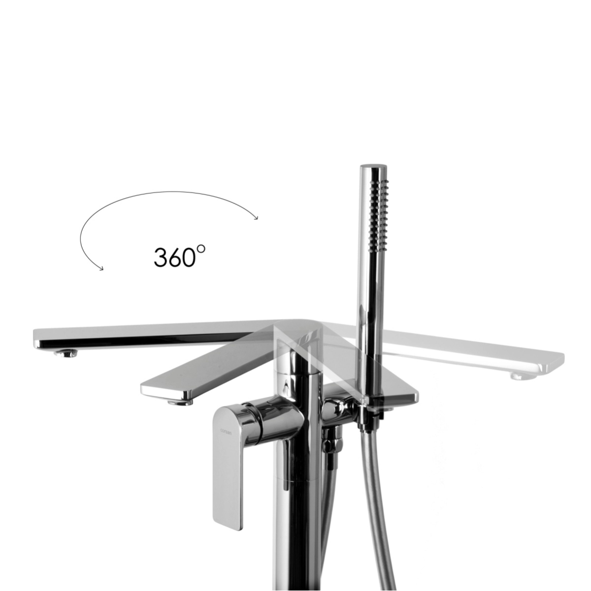Bateria wannowa wolnostojąca Corsan TRINO CMB7159CH