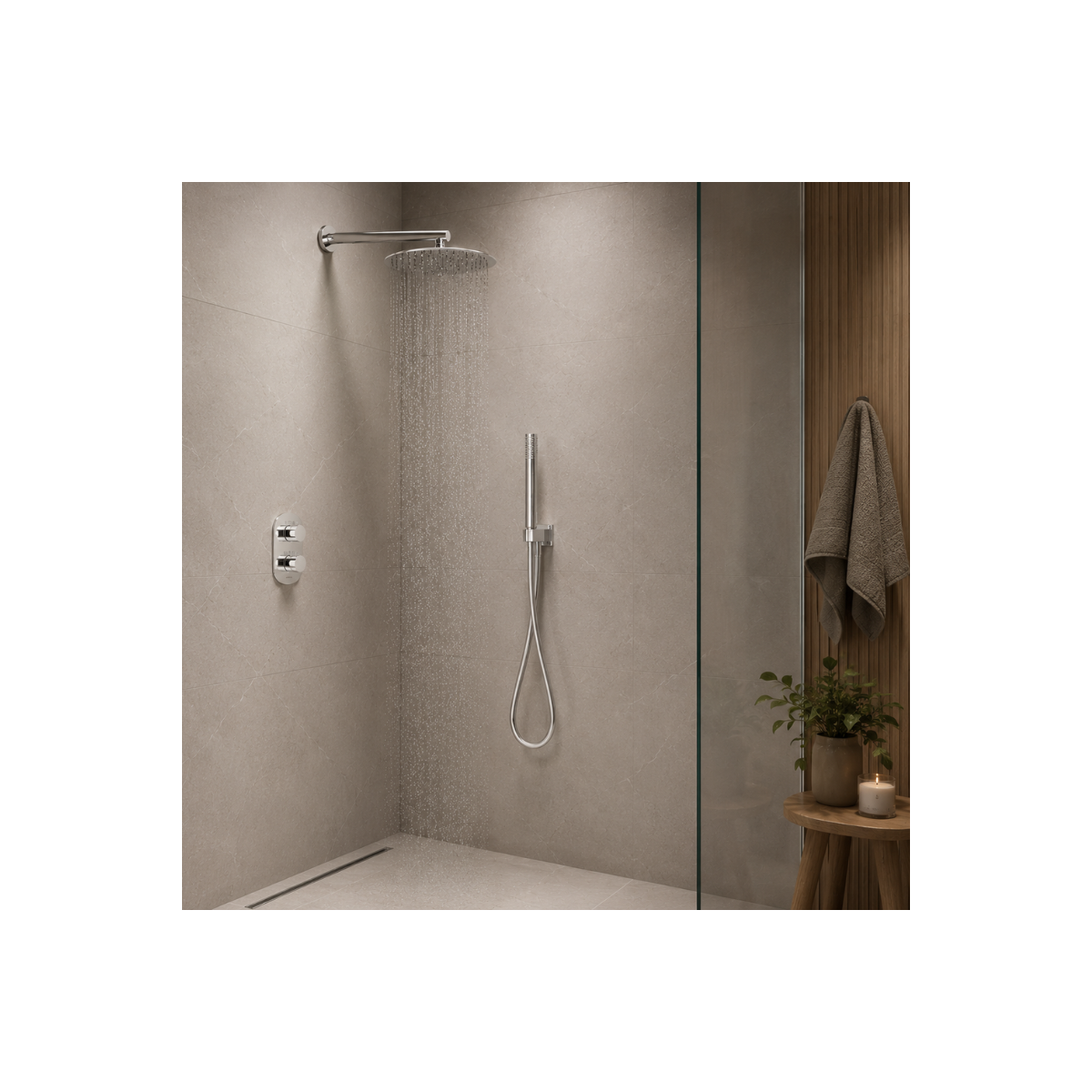 Zestaw prysznicowy podtynkowy Corsan LUGO Z03 – termostat lub mieszacz