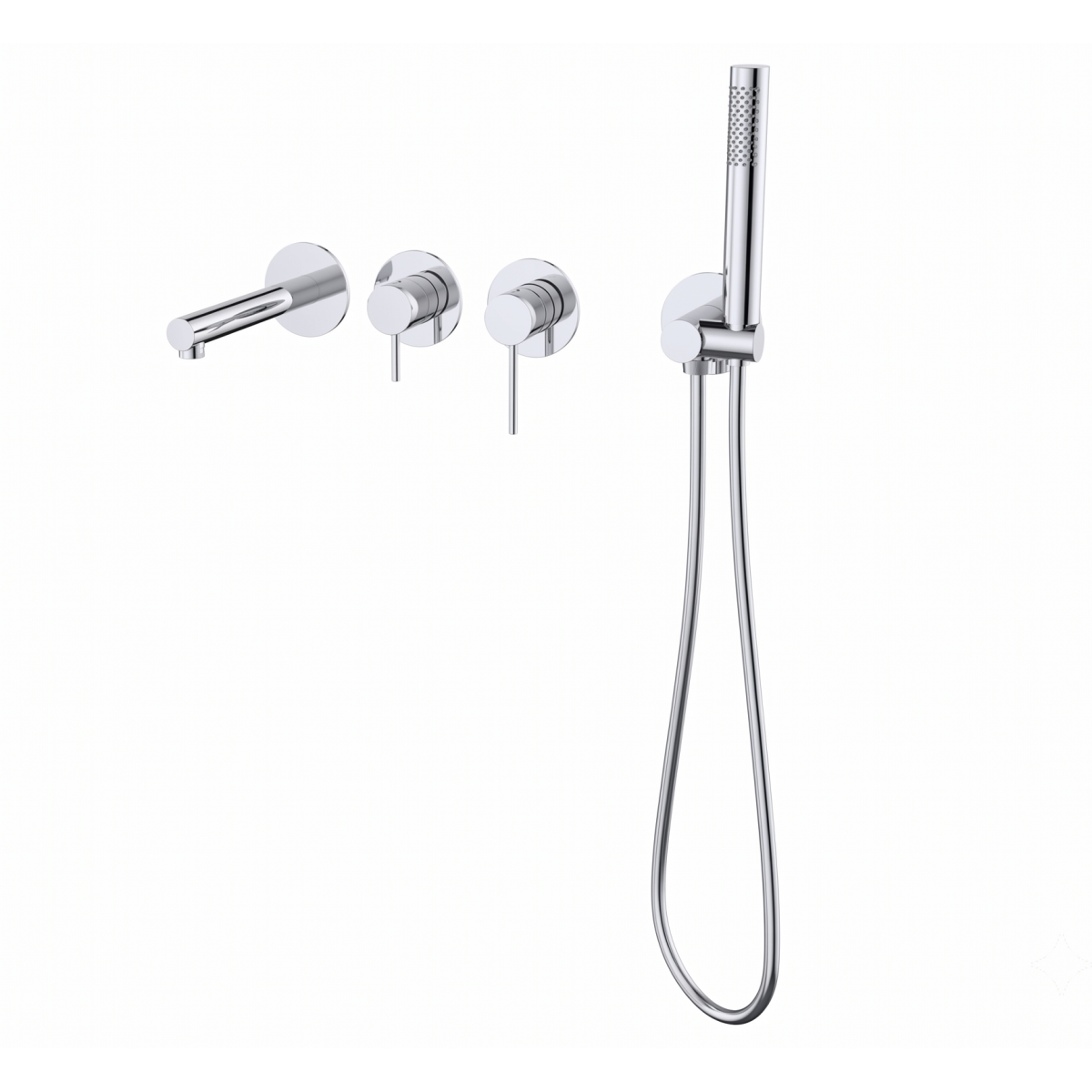 Bateria wannowa ścienna LUGO CMB7554 – zestaw natryskowy