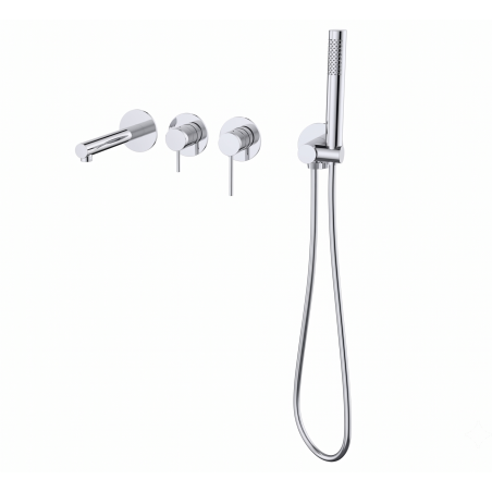 Bateria wannowa ścienna LUGO CMB7554 – zestaw natryskowy