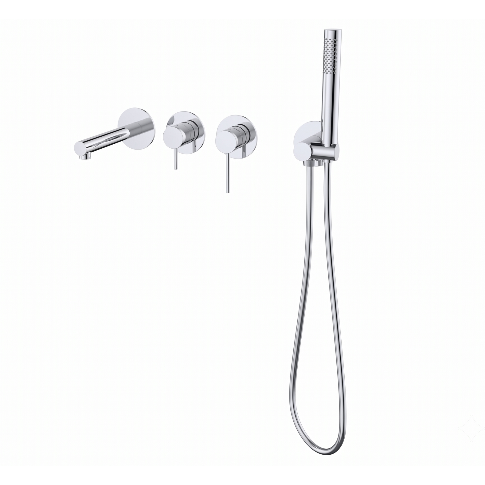 Bateria wannowa ścienna LUGO CMB7554 – zestaw natryskowy