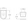 Závěsný bidet INTERO BS01, keramický