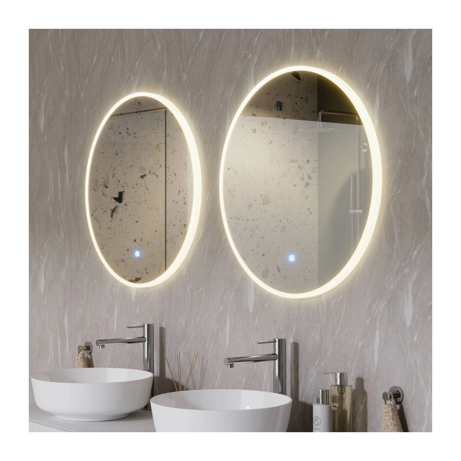 LED zrcadlo TONDO 70 cm, kulaté