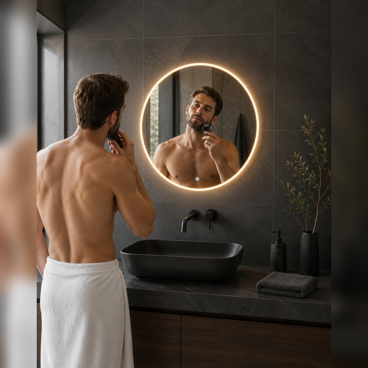 LED zrcadlo TONDO 60 cm, kulaté