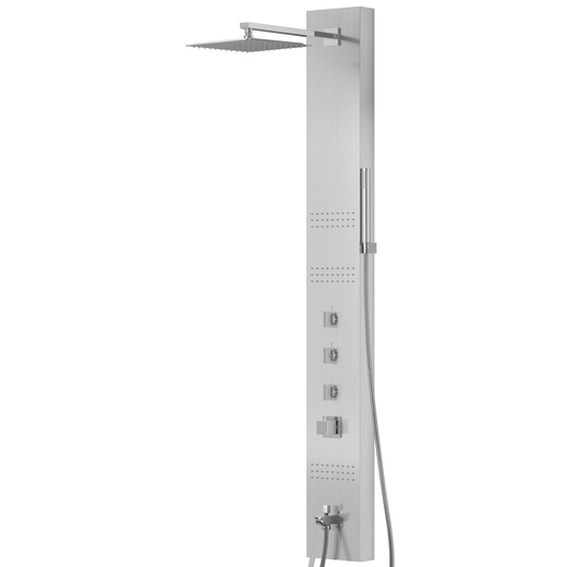 Sprchový panel Corsan NEO Thermostat Steel Spout