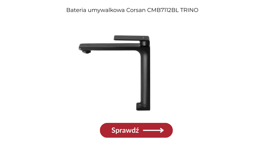 wysoka bateria stojąca TRINO do umywalki nablatowej 