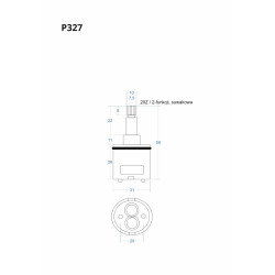 Zweifunktions‑Schiebekartusche 59 mm – Corsan P327