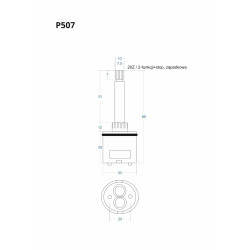 Zweifunktions‑Kartusche + Stop für Unterputzarmatur 89 mm P507