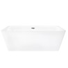 Freistehende Wandbadewanne ISEO E019 mit breitem Rand
