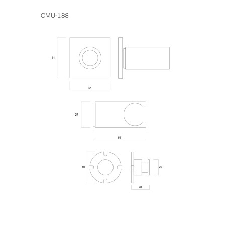 Handbrause‑Halter Corsan CMU188