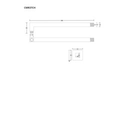 Wandarm für Duschkopf CMR37, 37 cm