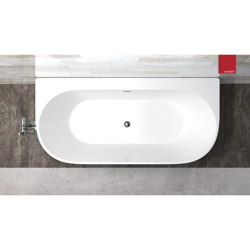 Wandbadewanne MONO E030 mit breitem Rand