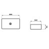 Aufsatzwaschbecken ANGO UC5610 rechteckig, 60×34×11 cm