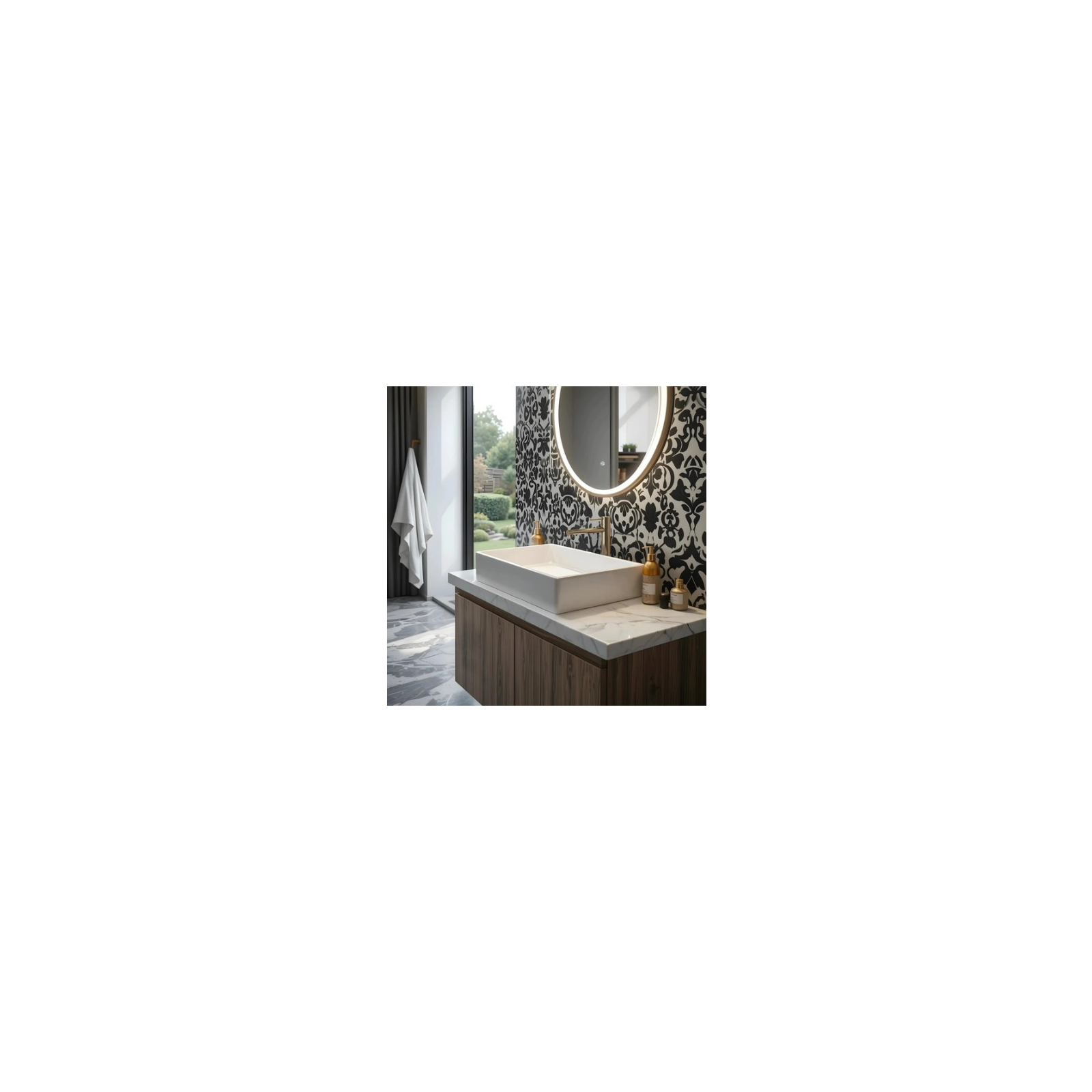 Aufsatzwaschbecken ANGO UC5610 rechteckig, 60×34×11 cm