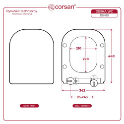 Soft‑Close WC‑Sitz DS‑15S, universal
