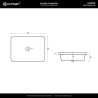 Einbauwaschbecken INTERO UC5672 rechteckig, 43×38×14 cm