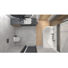 Eckbadewanne INTERO E240 mit breitem Rand, rechts