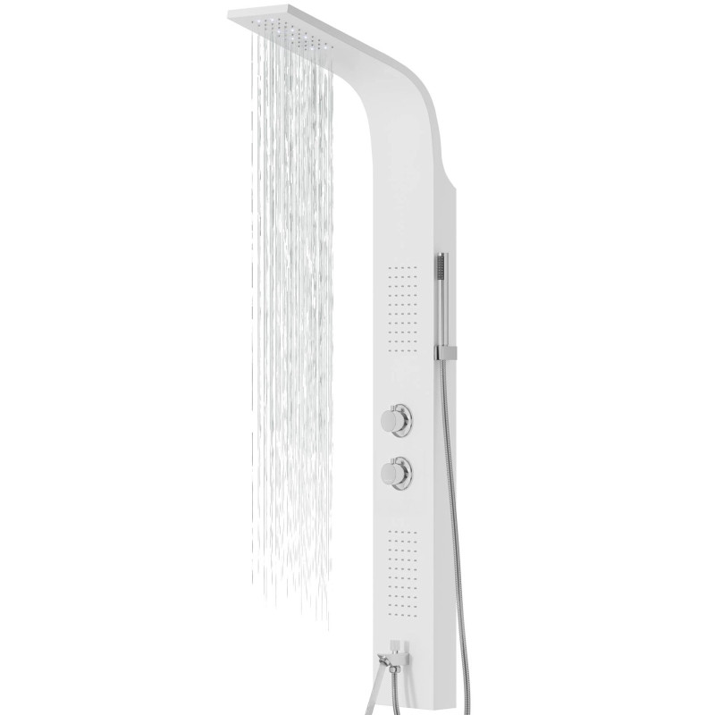 Duschpaneel ALTO LED, Aluminium