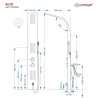 Duschpaneel ALTO LED, Aluminium