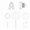 Universeller Wassermischer P073CH – Set mit Bedienknopf