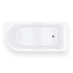 Eckbadewanne INVELIA V220 rechts zur Montage mit Duschwand