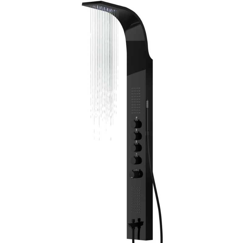 Duschpaneel SAMSARA LED, Stahl