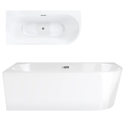 Eckbadewanne INTERO E240 mit breitem Rand, links