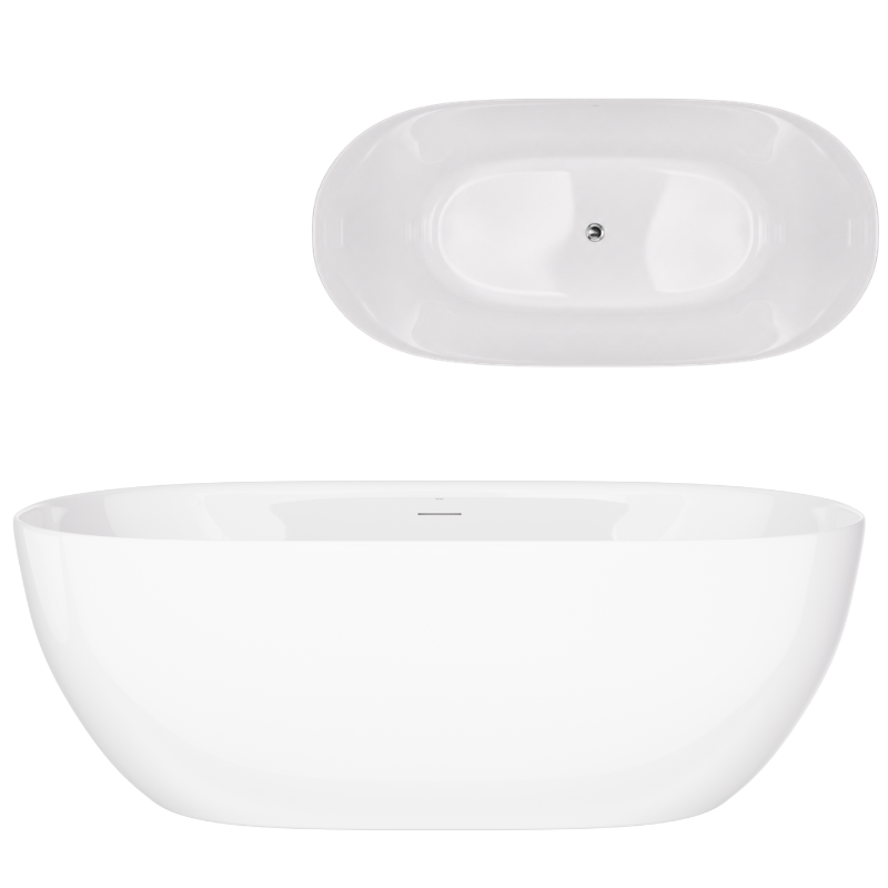 Freistehende Badewanne OLVENA V041 Slim