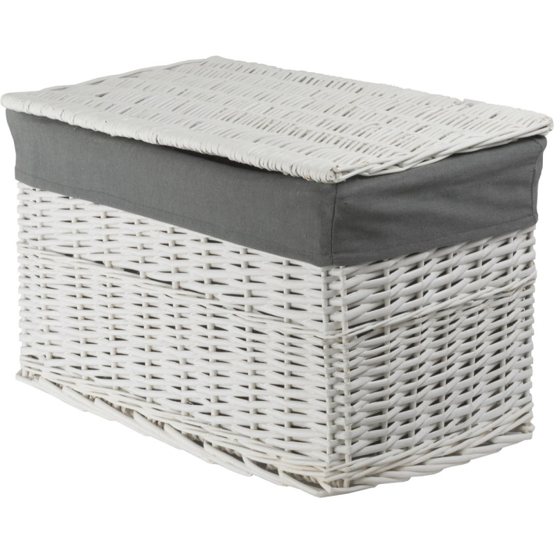 Weidentruhe mit Stoffeinsatz 113L 66×40×40 cm – Koszoplotka