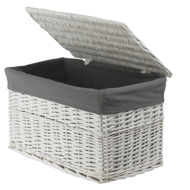Weidentruhe mit Stoffeinsatz 113L 66×40×40 cm – Koszoplotka