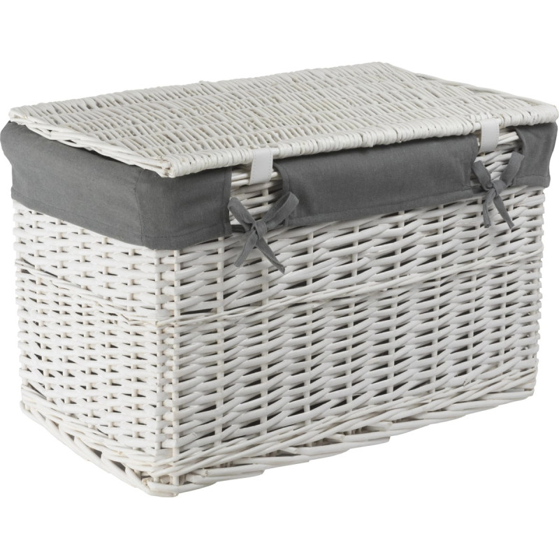 Weidentruhe mit Stoffeinsatz 113L 66×40×40 cm – Koszoplotka