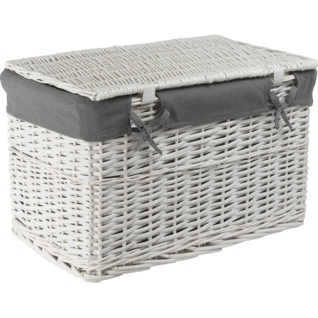 Weidentruhe mit Stoffeinsatz 113L 66×40×40 cm – Koszoplotka