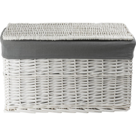 Weidentruhe mit Stoffeinsatz 113L 66×40×40 cm – Koszoplotka