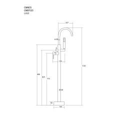 LUGO CMB7535 Freestanding Bath Mixer Tap