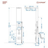 BASTI Bamboo Wood Shower Panel