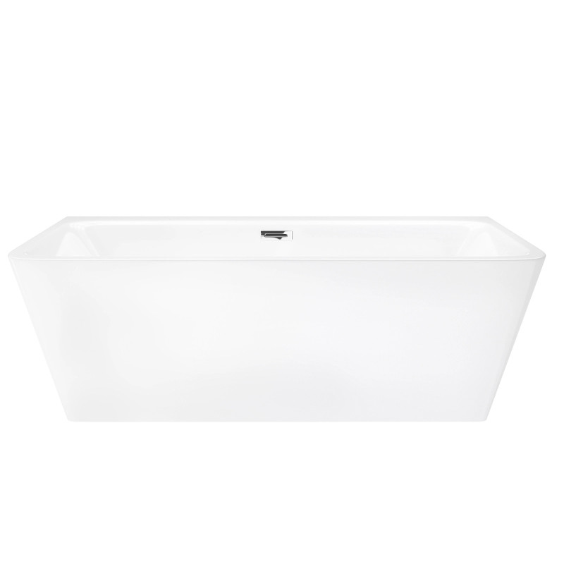 ISEO E019 Freestanding Back‑to‑Wall Bathtub with Wide Rim