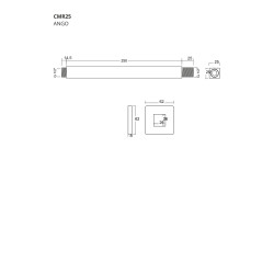 CMR25 Ceiling Shower Arm 25 cm