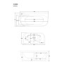 MONO E030 Back‑to‑Wall Bathtub with Wide Rim