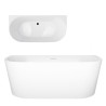 MONO V029 SLIM Back‑to‑Wall Bathtub with Slot Overflow